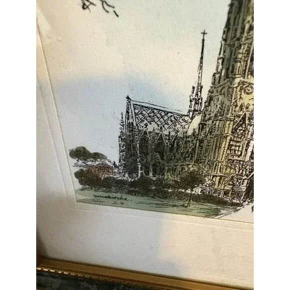 2 Vienna Austria Landmark Frame Prints Votivkitche And Mozart Monument 5x7's - Picture 5 of 11